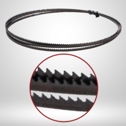 Bone band saw blade with standard teeth