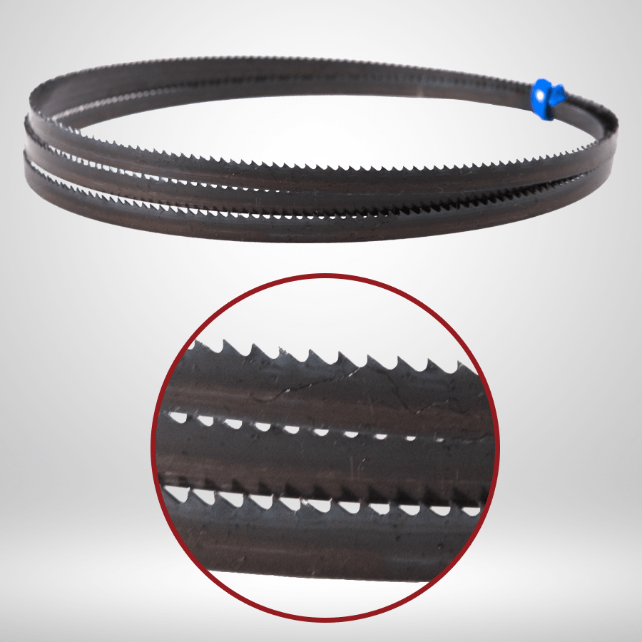 Bone band saw blade with standard teeth