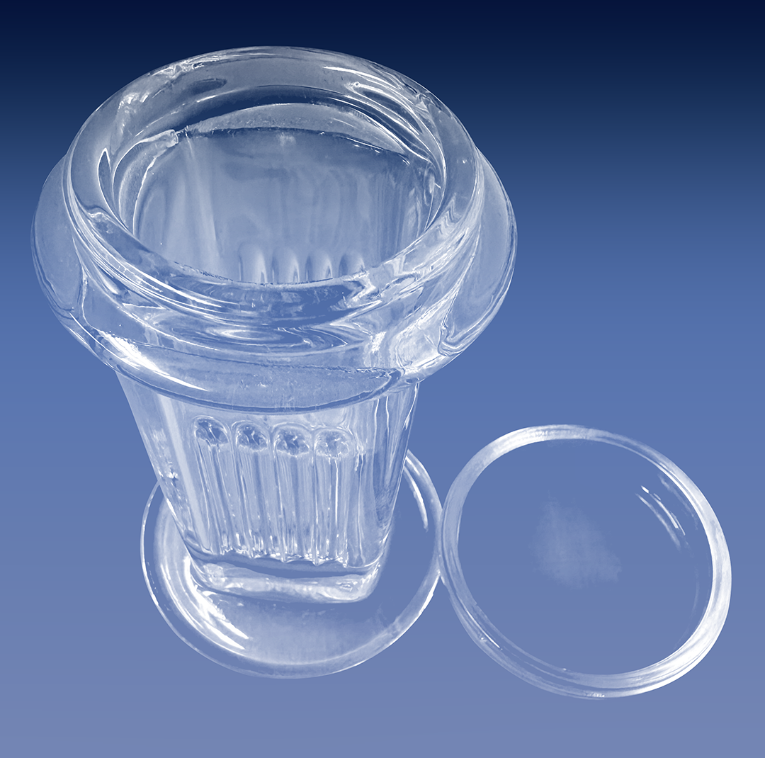 Glass Staining Jar (b) Holds Five 1″ X 3″ Microscope Slides