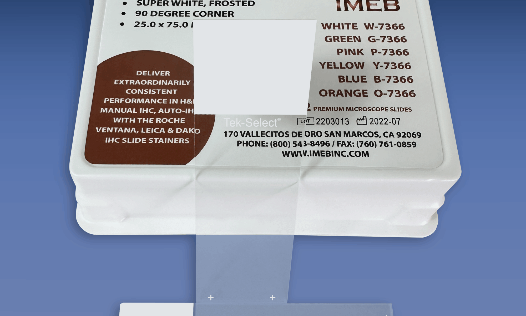 Hydrophilic Slides White W-7366